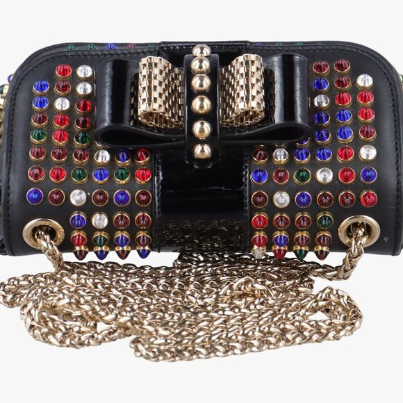 CHRISTIAN LOUBOUTIN Wheat Charity chain Leather Black - Picture 5 of 6